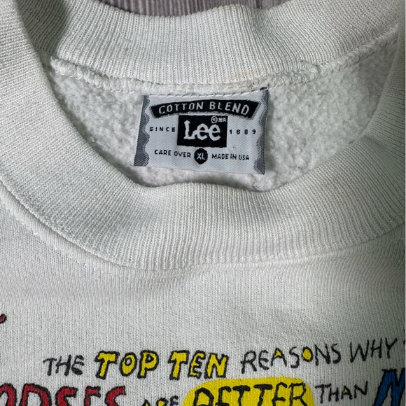 Women’s Vintage Lee 1995 “Reasons Why Horses are Better Than Men” Crewneck XL - Picture 7 of 9